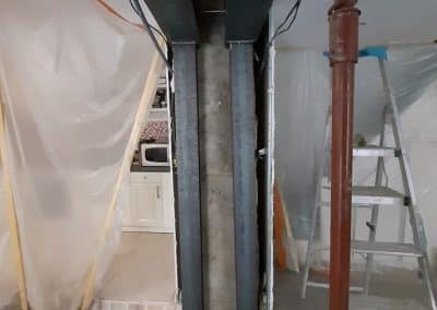 Création d&rsquo;ouverture dans mur maître dans bâtisse ancienne à ST CHAMAS